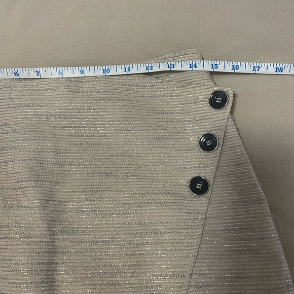 Ted Baker Skirt light grey metallic size 2 - Picture 8 of 11